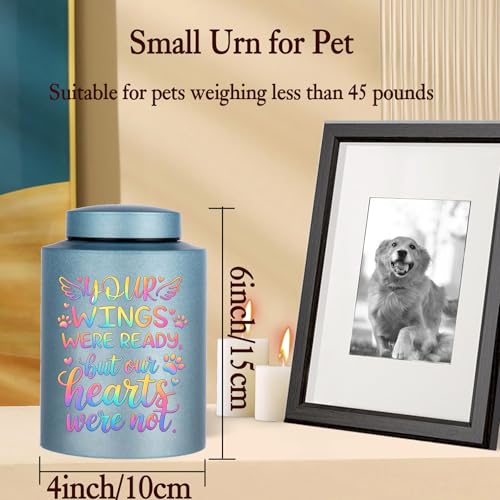 Urn for Dog Ashes Cat Cremation Urn Personalized Keepsake Pet Funeral Urns Pet Urn-Blue