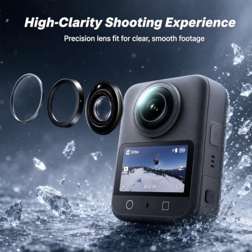 1X Optical Glass Camera Lens Replacement Kit for DJI Osmo 360 Assembly with Necessory Disassembly Tool