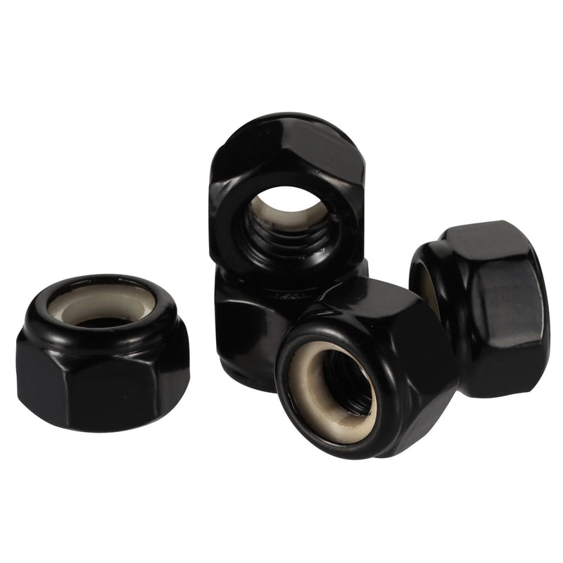 [Australia - AusPower] - M12-1.75 Nylon Insert Hex Lock Nuts Locknuts, Stainless Steel 18-8 (304) Black Finish, 10PCS 10 M12-1.75 