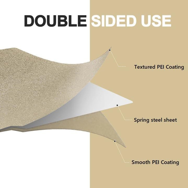 For Anycubic Kobra 3 Printing Plate PEI Double Sided Flexible Building Plate 256x268mm Removable Heated Bed Mat for Anycubic Kobra 3/Kobra 3 Combo Ace Pro 3D Printer