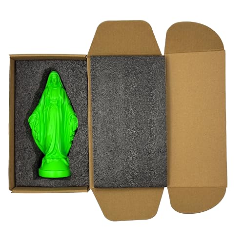 Pop Mary, Modern Virgin Mary Statue, Decorative Resin Figurine, Unique Collectible Gift (Neon Green) Neon Green