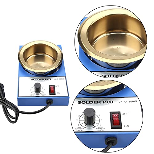 Soldering Pot, Metal Soldering Desoldering Bath, Capacity Tin Furnace, Melting Furnace, Soldering Pot, Tin Bath, Soldering Bath Melting Pot for Hobby Casting, EU Plug, 220 V (300 W) 300w
