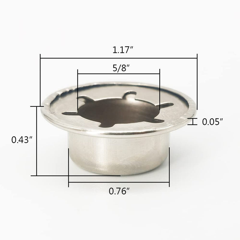 [Australia - AusPower] - Push on Pushnut Cap Stud 5/8 Inch Axle Cap Nut Zinc Mech Finish for Hand Trucks, Rolling Bins, and Lawn Wagons - 6 Pack 5/8“ 