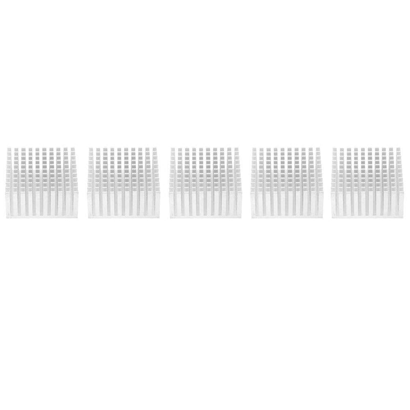 Aluminium Heatsink 40 x 20 x 40 mm Radiator Fin Heatsink Module for High Power LED Amplifier Transistor (Silver) Pack of 5