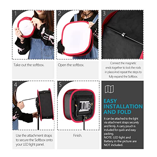 NEEWER Foldable Softbox Light Box with Strap Clip, Grill and Carry Bag 1 Pack w/Grid