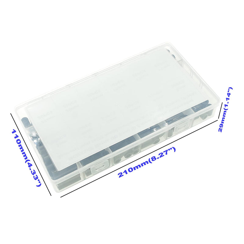 [Australia - AusPower] - OD 9mm(0.354") ID 5.4mm(0.212") Plastic Unthreaded Spacers Assortment Kit;Wall Plate spacers for M5 Screws;Clearance Spacers;Round Spacers;3mm to 25 mm Lengths (Black) OD 9mm ID 5.4mm 