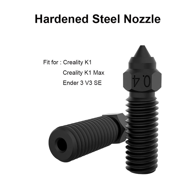 [Australia - AusPower] - 3D Printer Extruder Hotend Nozzle Kit - Included 2pcs 0.4mm + 2pcs 0.6mm + 2pcs 0.8mm Hardened Steel Nozzles, High Temperature and Wear Resistant for Creality K1/K1 Max/Ender 3 V3 KE For K1/K1 Max/Ender 3 V3 SE 