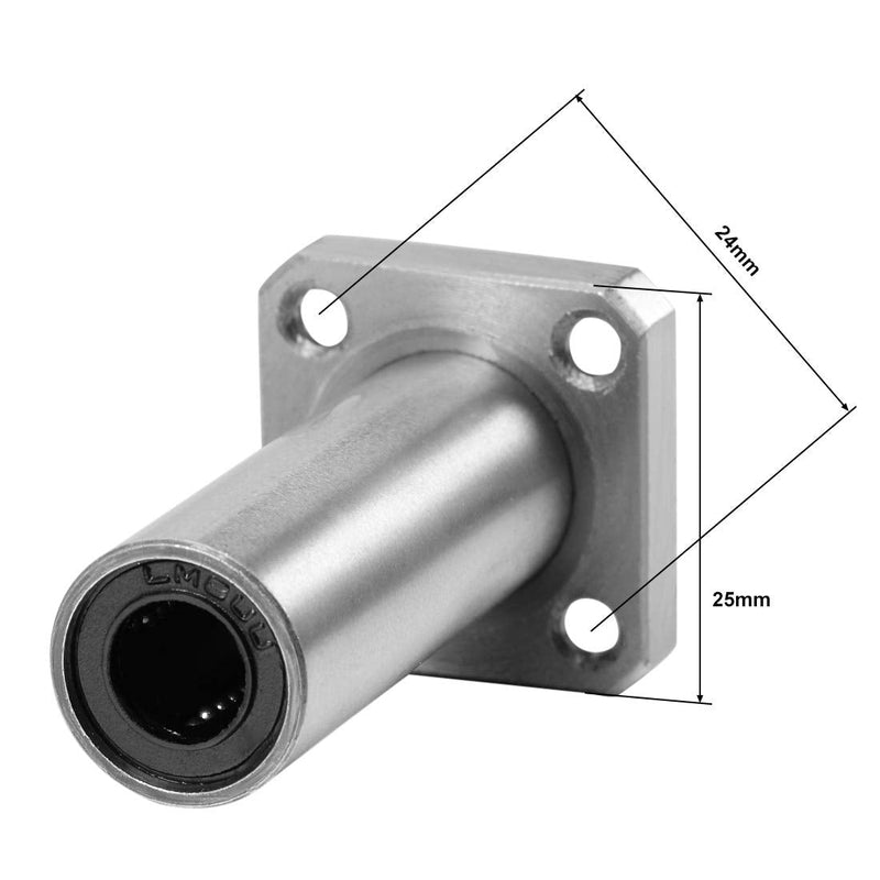 [Australia - AusPower] - uxcell LMK8UU Extra Long Square Flange Linear Ball Bearings, 8mm Bore Dia, 15mm OD, 45mm Length(Pack of 2) 