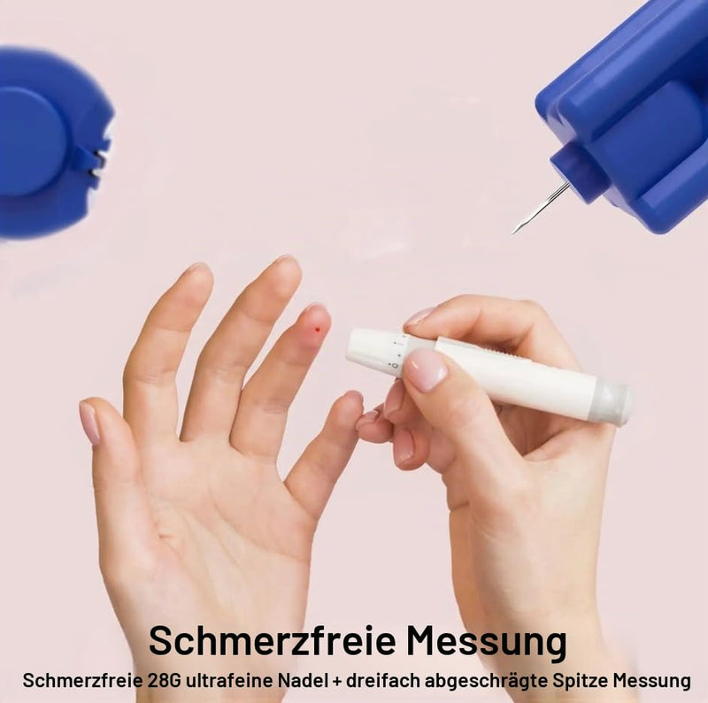 Sterile Blood Lancets Size 28G, Pack of 100, Compatible with SD CodeFree, Medisana, Easy Blood Sample Removal, eg for Diabetes Measurement in Blood Sugar SurgibldLT28G100