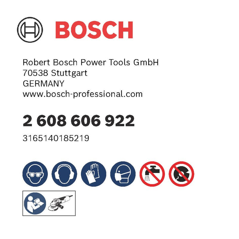 [Australia - AusPower] - Bosch 2608606922 Flap Discs 125x22 G40, Black/Brown, 125 mm Ø 125 mm Grit 40 
