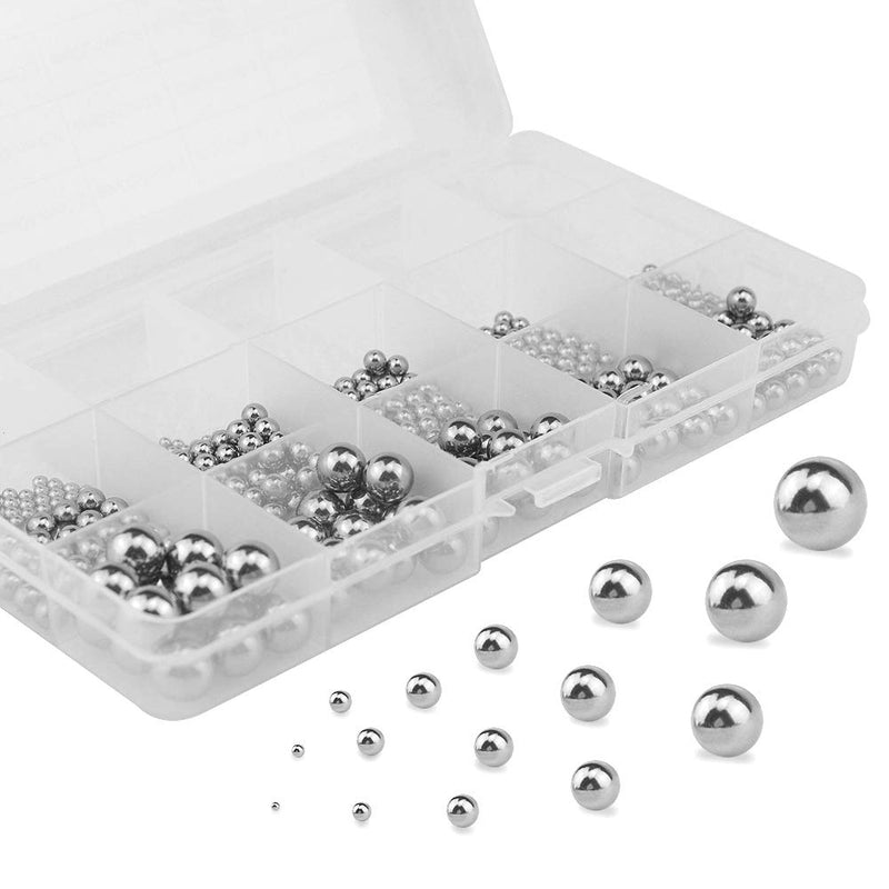 [Australia - AusPower] - XINGYHENG 580Pcs 15Kinds 304 Stainless Steel Precision Chrome Steel Bearing Ball Assortment Kit for Repairing Bicycle 