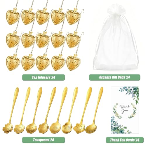 24 Pack Tea Party Favors Set Bridal Shower Gifts for Women Gold