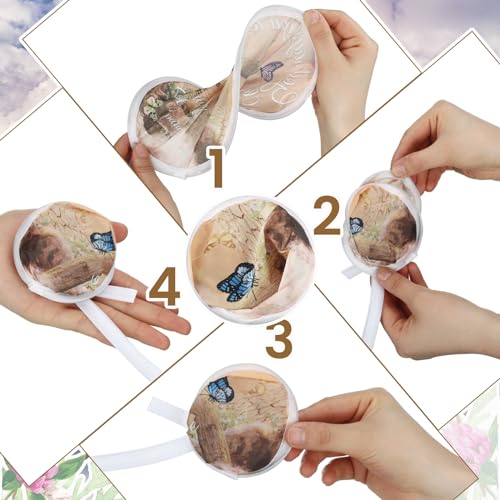 Tradder 50 Pcs Christian Church Fans Bulk Foldable Hand Fans, Stylish