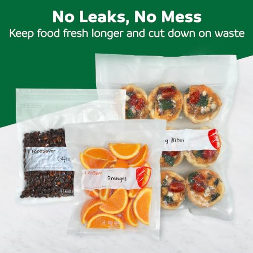 FoodSaver Vacuum Zipper Quart Bags, 70 Count BPA-Free Reusable Storage Bags for Food, Sous Vide, and Meal Prep, Compatible with Handheld Sealers