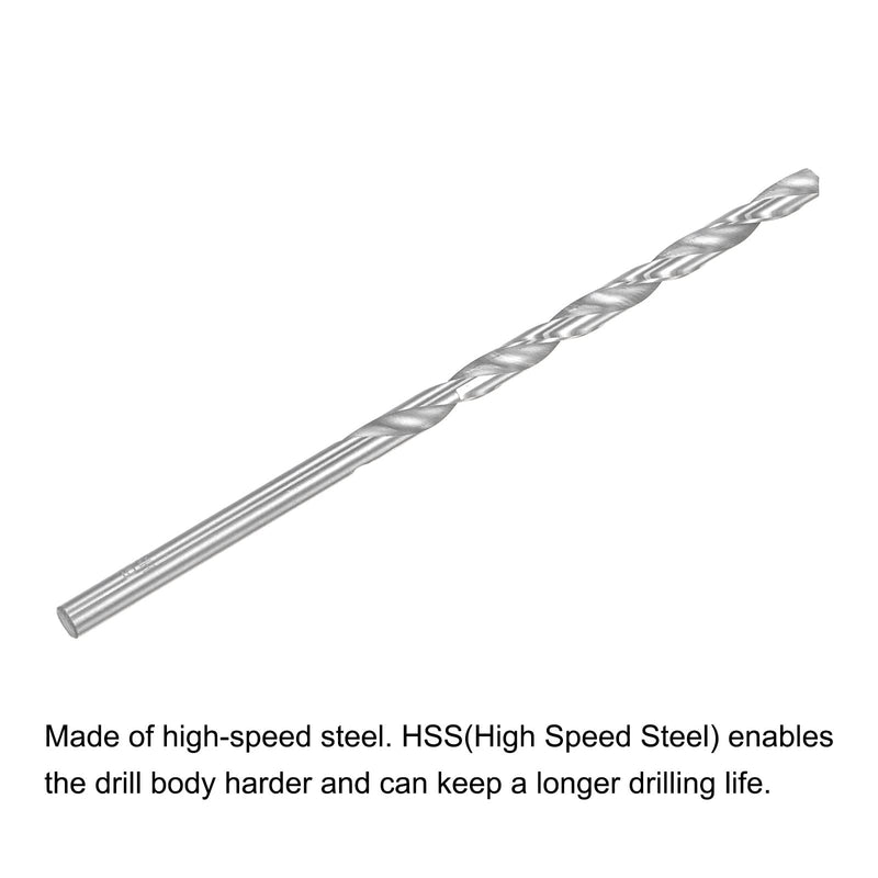 [Australia - AusPower] - sourcing map 2 x HSS twist drills (high-speed steel) extra long twist drill bits 6.2 mm drill diameter 160 mm length 6.2x160mm 