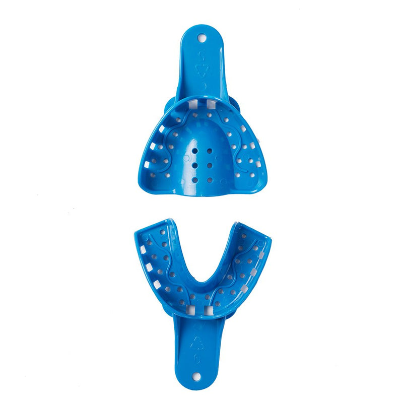 [Australia - AusPower] - Dental Impression Trays 12PCS Perforated Plastic Holder for Impression Matrials Multi Sizes (6PCS Upper+6PCS Lower S) 6PCS Upper+6PCS Lower S 