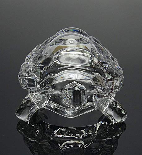 Chinese Fengshui Vastu Original Clear Crystal Turtle for Peace & Prosperity Lucky Gift of Better Health