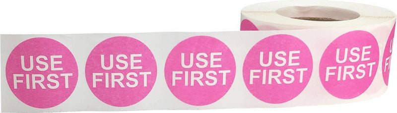 Dissolvable Use First Labels for Food Rotation Shelf Life Prep 1 Inch Round Circle Dots 500 Adhesive Stickers (Pack of 2) 1" Circle (Pack of 2)