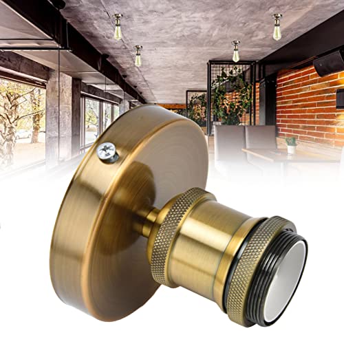 Ejoyous E26 E27 Lamp Holder, Vintage Ceiling Light Lamp Holder Retro Light Bulb Holder E27 Base for Kitchen Bedroom Living Room DIY Accessories (Golden Old Colour) Golden old colour