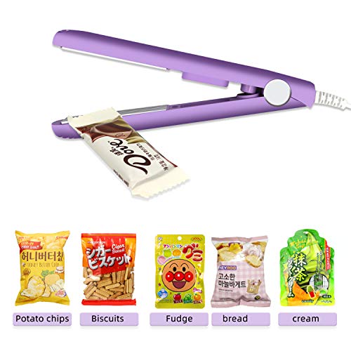 2 Pack Mini Bag Sealer - Handheld Food Sealer & Resealer for Chip, Plastic & Snack Bags