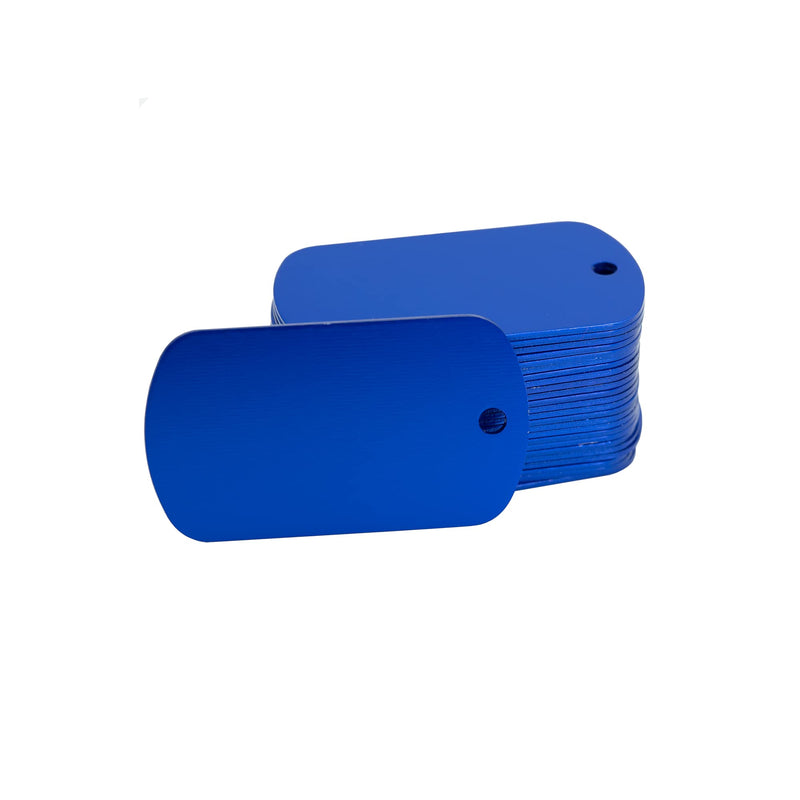 StayMax 100 Pack Anodized Aluminum Engraving Blank Tags Stamping Blanks (Blue) Blue