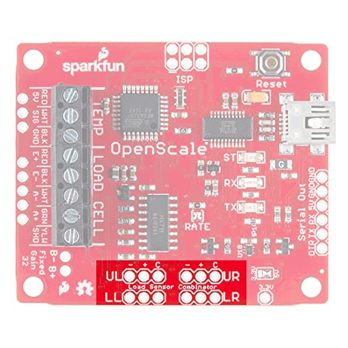 [Australia - AusPower] - SparkFun OpenScale Simple-to-use Open Source Solution for Measuring Weight and Temperature Includes HX711 24-bit ADC for weigh Scales TMP102 FT231 with mini USB, for USB to Serial Connection 