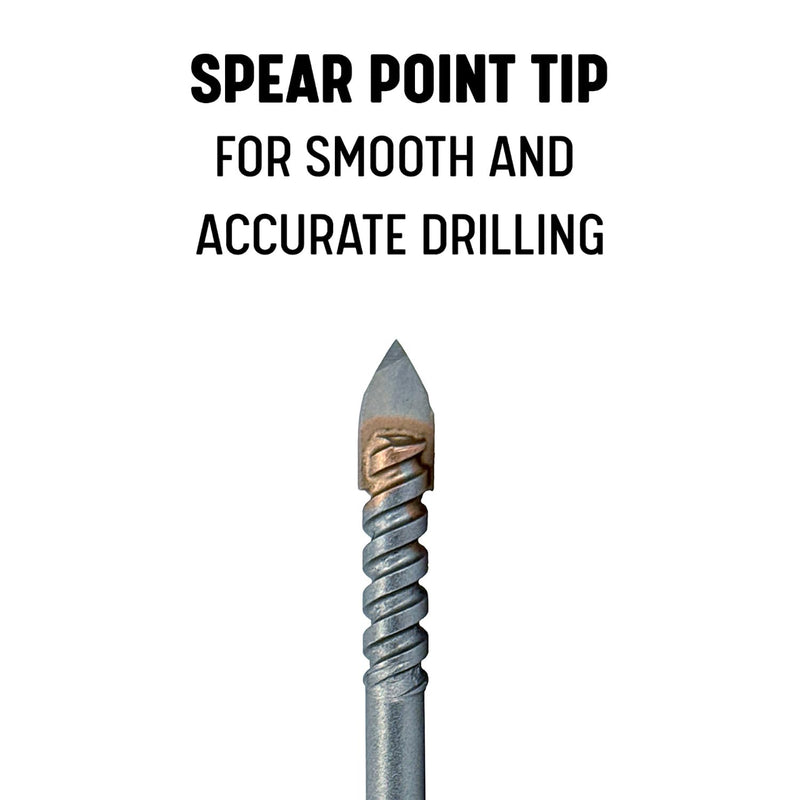 Drill America - DWDGD-SET 5 Piece 1/8" 3/16" 1/4" 5/16" and 3/8" Sizes Carbide Tipped Glass and Tile Drill Bit Set, DWDGD Series