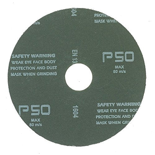Mercer Abrasives 4-1/2 x 7/8 inch aluminum oxide resin fiber disc, 50 grit abrasive disc