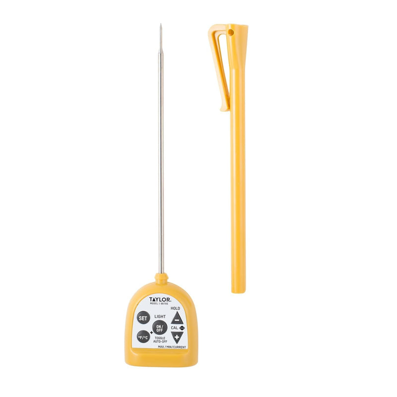 [Australia - AusPower] - Taylor Compact Waterproof Digital Thermometer, 4.5 Inch Stem, Yellow 