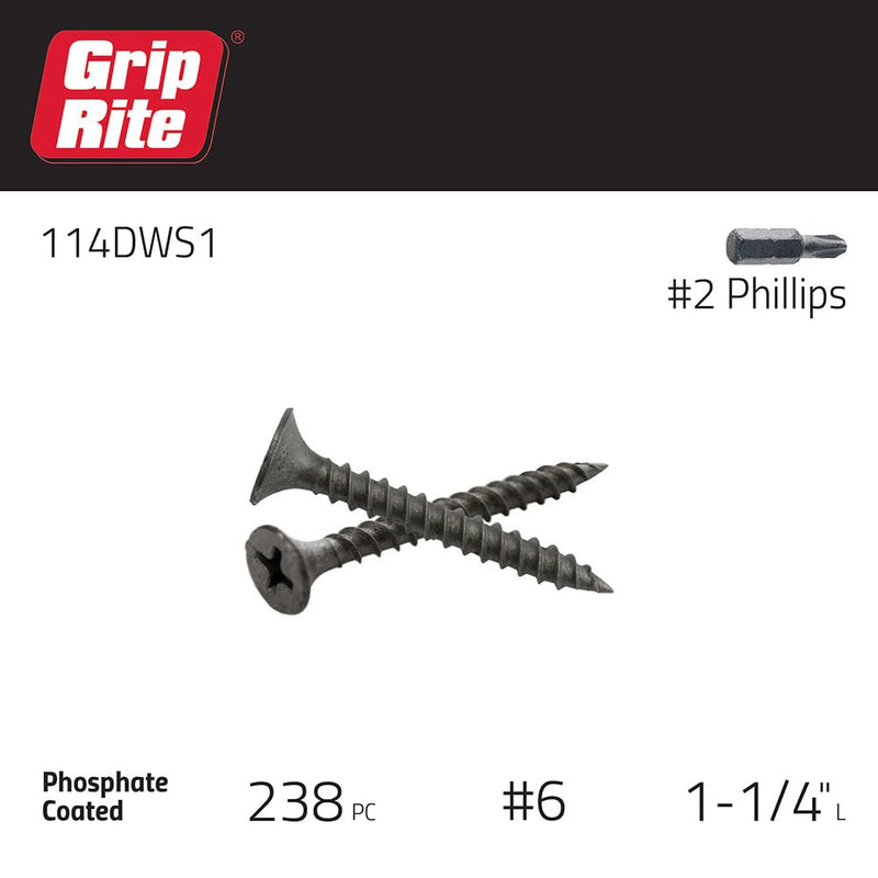 [Australia - AusPower] - Grip Rite, Black 114DWS1, 1lb Box, 258 Count 