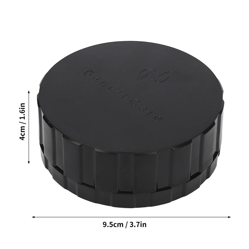 [Australia - AusPower] - Dental Veneer Box, Dental All Ceramic Veneer Processing Box, Portable and Reusable Denture Storage Box with Spare Pad, Round Shape, Ultra Thin Mesh, Black 