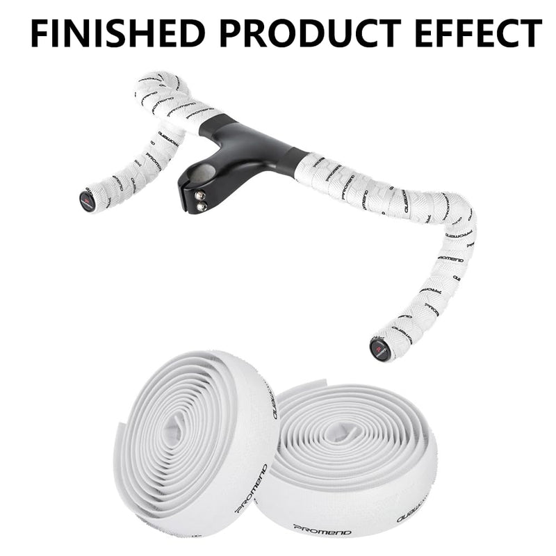 Bike Handlebar Tape Silicone Anti-Slip (Set of 2) - Enhance Your Bike Grip with These Bicycle Handle bar Tape - Wrap Your Bike for an Awesome Comfortable Ride (White) White