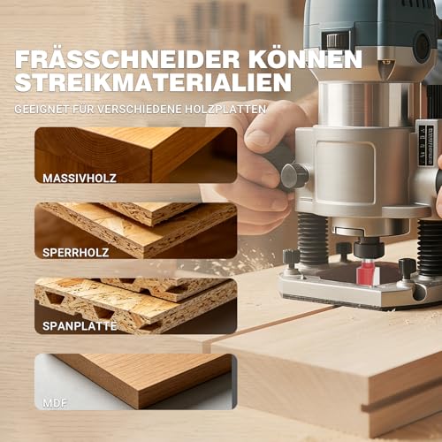 CSOOM 18pcs 8mm Shank Professional Woodworking Router Bit Set with Carbide Trimmers Woodworking Tool red