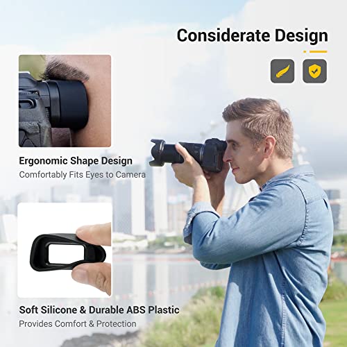 JJC Silicone Eyecup Viewfinder for Canon EOS R10 Camera, Extended Design
