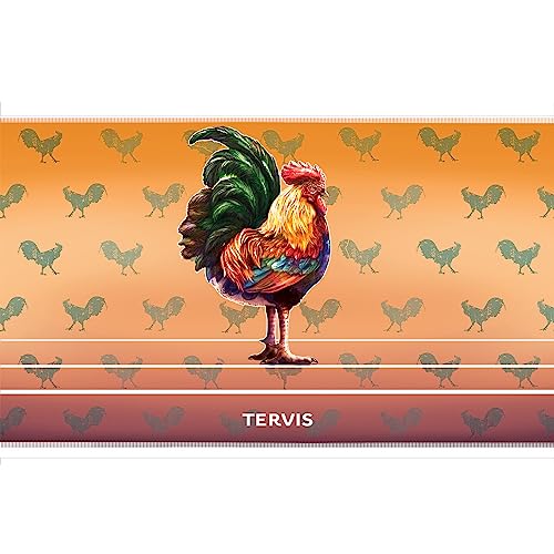Tervis Traveler Rooster Pattern Triple Walled Insulated Tumbler Travel Cup Keeps Drinks Cold & Hot, 20oz, Stainless Steel