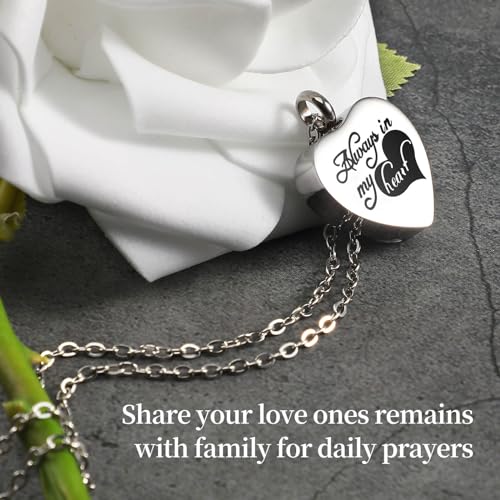 Small Pet Urns for Dog Ashes, Mini Cat Urn for Ashes Keepsake, Tiny Cremation Animal Human Memorial Necklace Loss of Dogs Cat Gifts, Pet Paw Print Urn - Heart Shaped Box with Blue Light