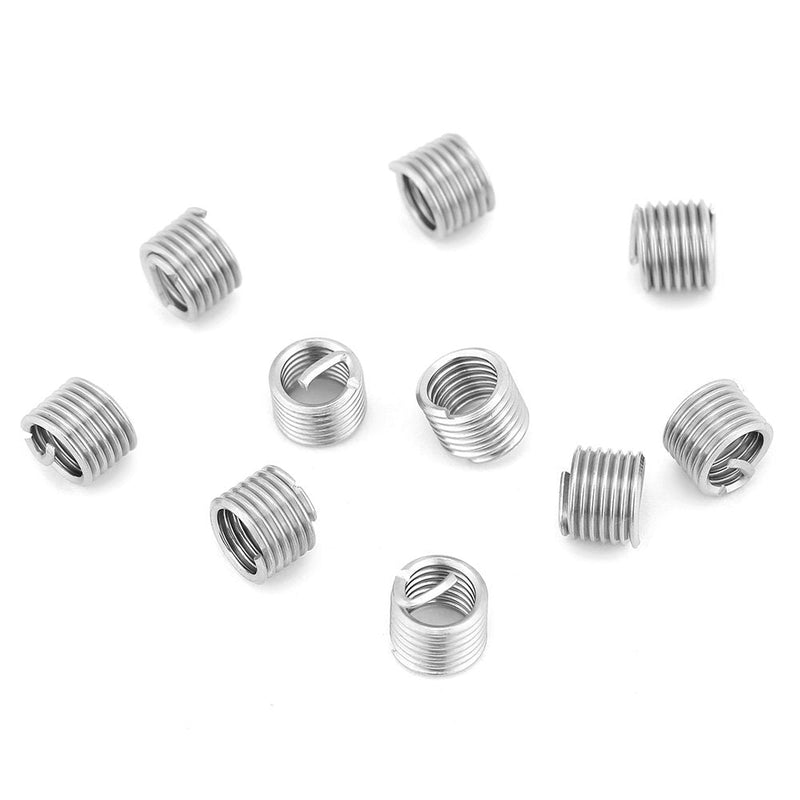 [Australia - AusPower] - M6 Wire Screw Sleeve, 100pcs M6 x 1.0 x 1.5D 304 Stainless Steel Thread Repair Insert Tool Wire Sleeve Helical Inserts Assortments Kit 