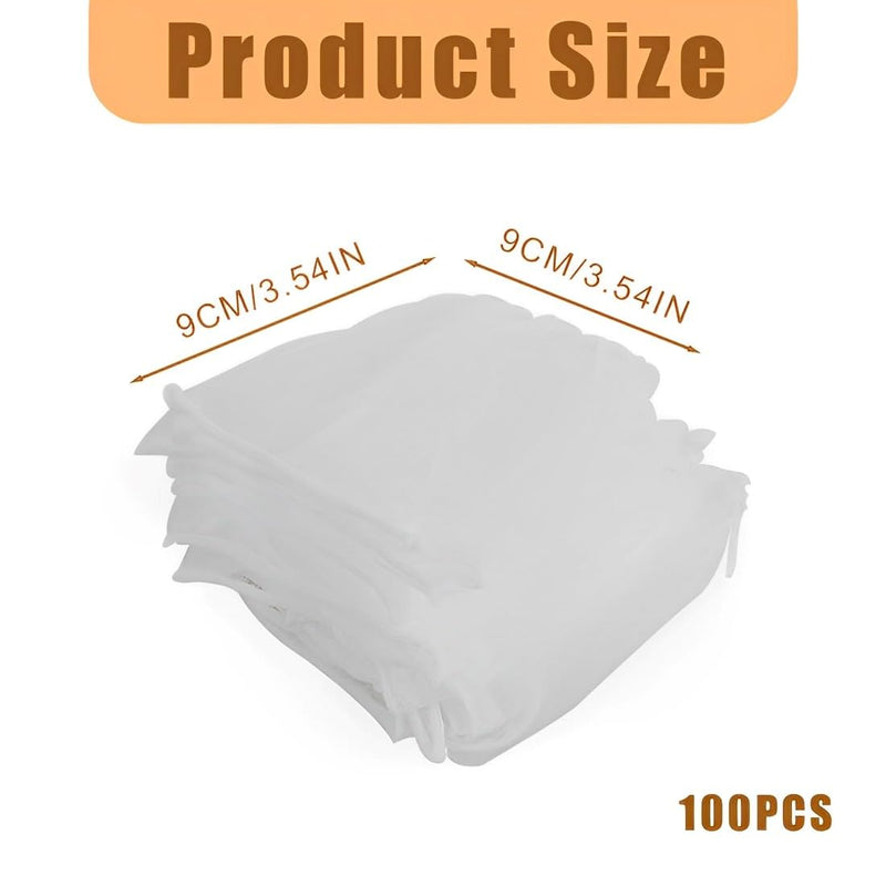 [Australia - AusPower] - SGERUFZ Pack of 100 Disposable Sink Filter, Kitchen Sink Strainer Bag, Elastic Sink Strainer Bag, Drain Strainer, Mesh Sewer Filter Bag, Rubbish Bag, Filter Net for Kitchen, Bathroom 