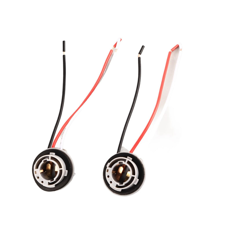 Lamp Holder Plug, Pack of 2 1157 Socket Turn Signal Brake Bulbs Holder Adapter Base Plug Cable