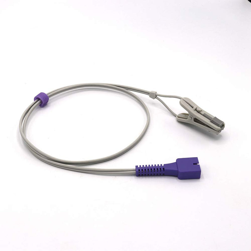 Compatible Nellcor 9 Pins Veterinary Reusable Spo2 Sensor Probe Animal Ear Tongue Clip 3.2 ft Connector Accurate Measurement Fast Responses