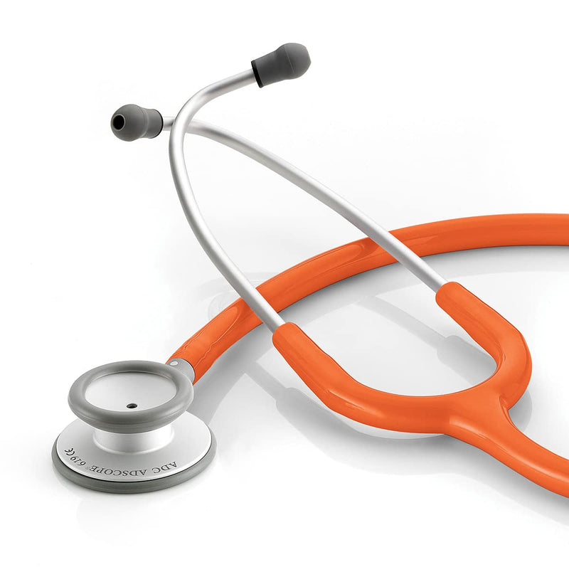 [Australia - AusPower] - ADC Adscope Lite Model 619 Ultra Lightweight Clinician Stethoscope with Tunable AFD Technology, Orange 