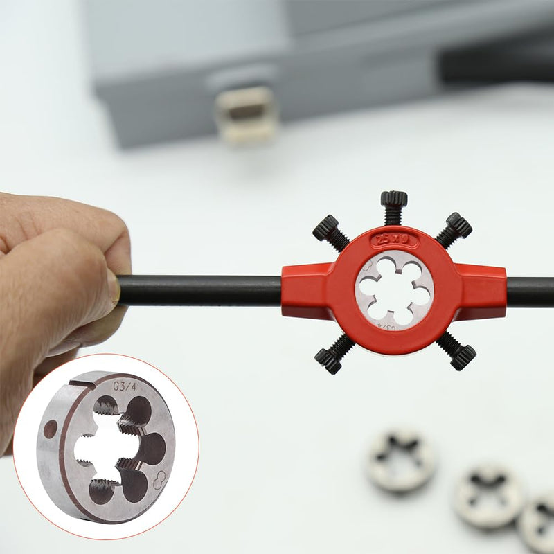 [Australia - AusPower] - Round Thread Die Alloy Steel G3/4 Hand Tools Thread Die Pipe Thread Die Male Thread Cutting Pipe Thread Cutting Pipe Tap Metric Male Thread Die 
