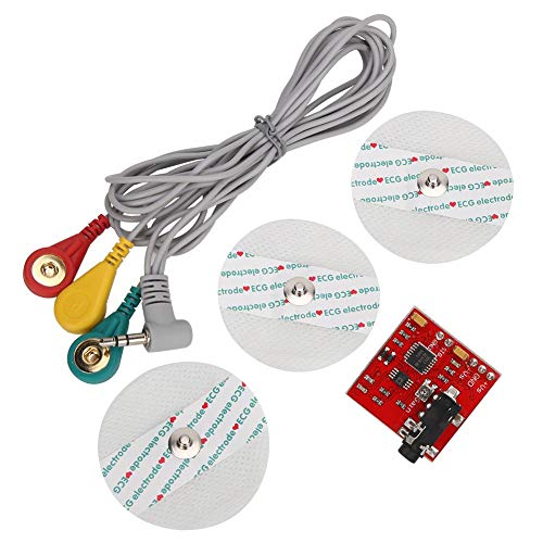 EMG Muscle Sensor, Electromyographic Sensor, Muscle Signal Sensor System with EMG Connection Cable + Test Suction Pad, for Measuring and Observing Muscle Activity