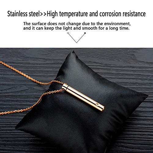YOUFENG Urn Necklaces for Ashes Urns for Human Ashes Memorial Cremation Urn Locket Stainless Steel Keepsake Ashes Jewelry Rose Gold