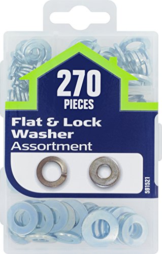 Hillman 591521 flat and lock washer assortment, 540-pack, zinc 0.375-inch washers, pack of 2