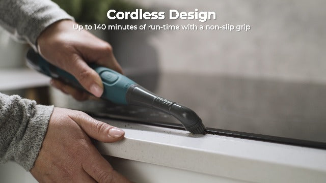 Tower Whiziwand Pro Electric Cleaning Brush, 13000RPM Motor, 5 Interchangeable Heads, Cordless Design, Waterproof (IPX7), Quiet Operation, Anthracite & Teal, T769010TL