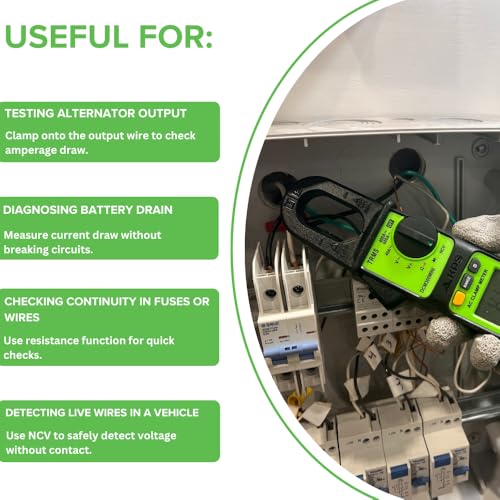 KPS DCM300MINI True RMS clamp meter with 600A AC measurement, auto range, and NCV detection