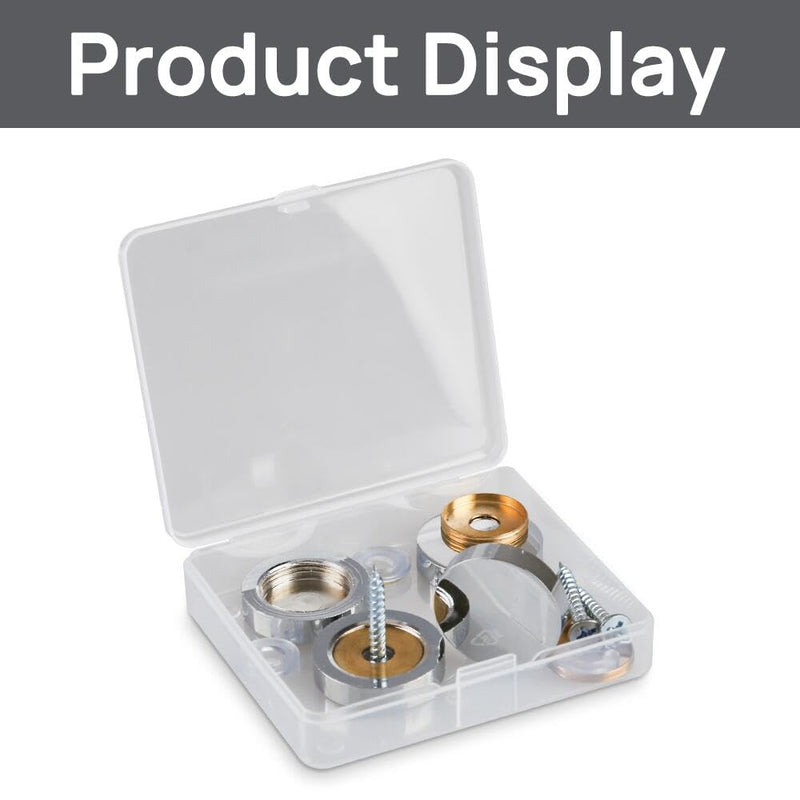 [Australia - AusPower] - Mirror Screws with Decorative Caps Solid Brass Screw Cap Nails Silver Mirror Screws Fasteners (25MM 4Pack) Silver 25MM 4Pack 
