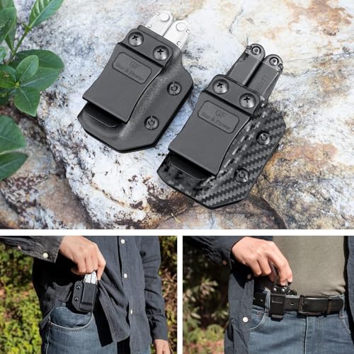 Kydex Sheath for Leatherman Rebar, Multi-tool Pouch, Holster for Multi Tools, Adjustable Cant & Retention Carbon Fiber-black