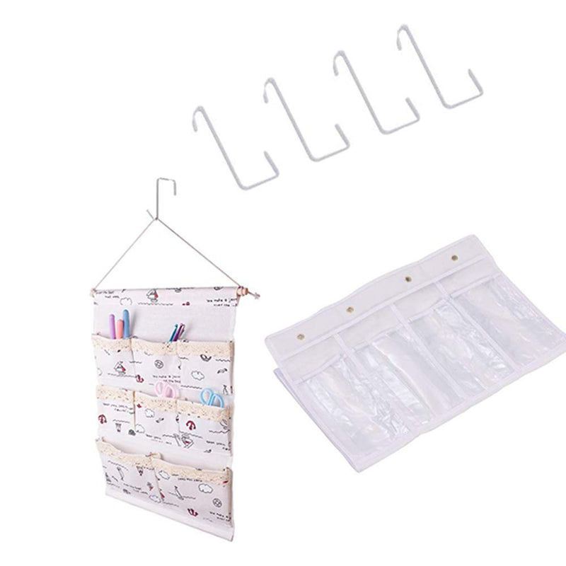 [Australia - AusPower] - OJYUDD 12 Pack White Smart Over The Door Hook,2 Side Metal Z Hooks,S Hooks for Hanging Coats,Bags,Towels for Bathroom,Kitchen,Office 